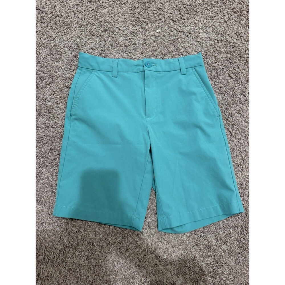 Vineyard Vines Boys Performance Shorts Size 12 Aqua Blue Stretch Chino